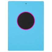 Niedliche Emo Blue Monogram mit rosa Text Klemmbrett (Rückseite)