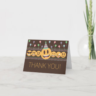 Niedliche Emoji Geburtstagsparty Dankeschön Karte