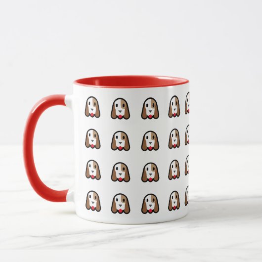 Niedliche Emoji-Hunde Tasse (Links)