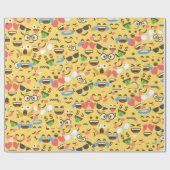 niedliche emoji Liebe hört Geschenkpapier (Flach)
