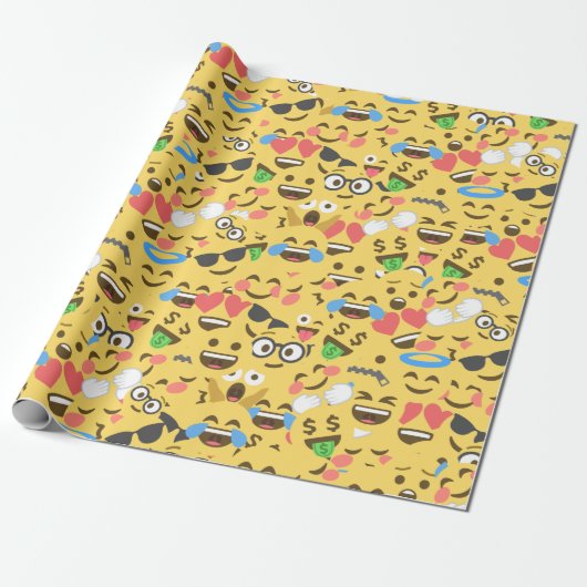 niedliche emoji Liebe hört Geschenkpapier (Ungerollt)