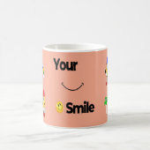 Niedliche Emoji Smile Tasse - Cartoon Pilz & Regen (Mittel)