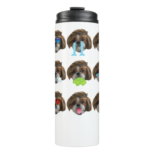 Niedliche Emotion gegenüber SHITZU Dog Funny T - S Thermosbecher (Vorderseite)