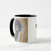 Niedliche Emu-Kaffee-Tasse Tasse (Vorderseite Links)