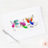 Niedliche Engel Rot Grün und Blau glückliche Wasse Rechteckiger Aufkleber (Umschlag)