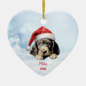 Niedliche Englisch Cocker Spanisch Dog Weihnachtsm Keramik Ornament (Vorne)