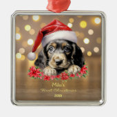 Niedliche Englisch Cocker Spanisch Dog Weihnachtsm Ornament Aus Metall (Vorne)