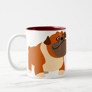 Niedliche englische Bulldoggen-Tasse Zweifarbige Tasse