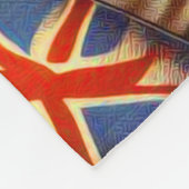 Niedliche englische Bulldogmalerei Fleecedecke (Ecke)