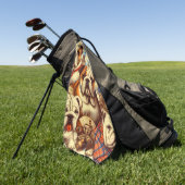 Niedliche englische Bulldogmalerei Golfhandtuch (Gras)