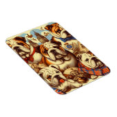 Niedliche englische Bulldogmalerei Magnet (Rechte Seite)