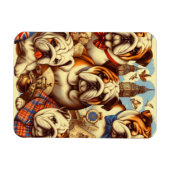 Niedliche englische Bulldogmalerei Magnet (Horizontal)