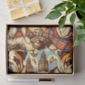 Niedliche englische Bulldogmalerei Seidenpapier (Geschenk)