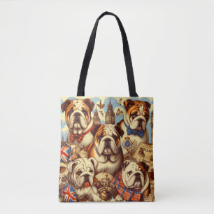 Niedliche englische Bulldogmalerei Tasche