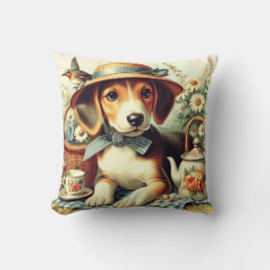 Niedliche englische Foxhound-Malerei Kissen