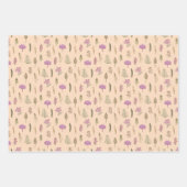 Niedliche englische Lila Violet-Blume Themenparty Geschenkpapier Set (Vorderseite 3)