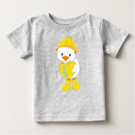 Niedliche Ente, Babyente, Ente im Regenmantel, Reg Baby T-shirt