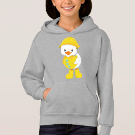 Niedliche Ente, Babyente, Ente im Regenmantel, Reg Hoodie