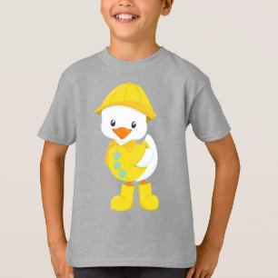 Niedliche Ente, Babyente, Ente im Regenmantel, Reg T-Shirt
