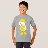 Niedliche Ente, Babyente, Ente im Regenmantel, Reg T-Shirt (Vorne ganz)