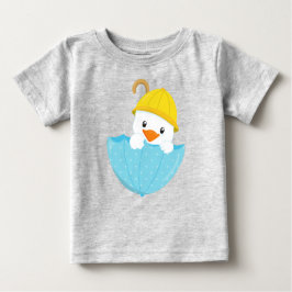Niedliche Ente, Babyente, Ente mit Regenschirm, Re Baby T-shirt