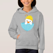 Niedliche Ente, Babyente, Ente mit Regenschirm, Re Hoodie (Vorderseite)