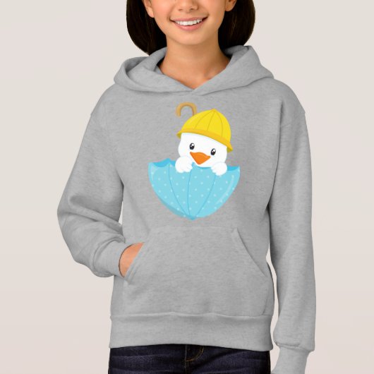 Niedliche Ente, Babyente, Ente mit Regenschirm, Re Hoodie (Vorderseite)