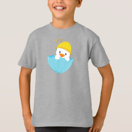 Niedliche Ente, Babyente, Ente mit Regenschirm, Re T-Shirt