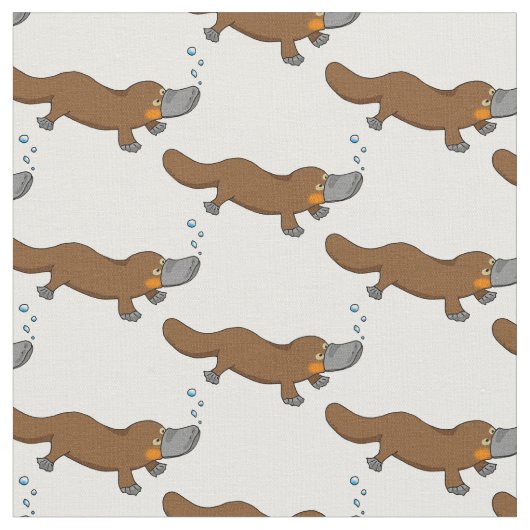 niedliche Ente berechnetes platypus Stoff (Nahaufnahme)