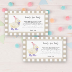 Niedliche Ente - Bücher für die Kinderkarte Begleitkarte