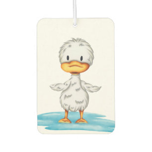 Niedliche Ente in Puddle Illustriert Autolufterfrischer