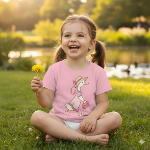 Niedliche Ente in rosa Kleid T - Shirt