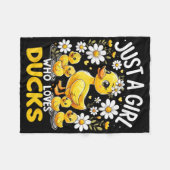 Niedliche Ente Lover Nur ein Mädchen, das Enten Li Fleecedecke (Vorderseite (Horizontal))