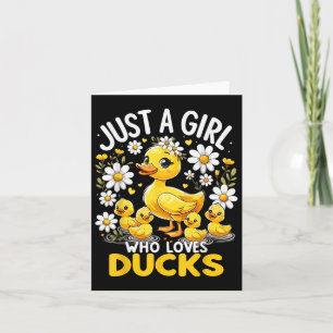 Niedliche Ente Lover Nur ein Mädchen, das Enten Li Karte