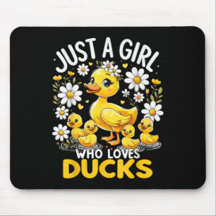Niedliche Ente Lover Nur ein Mädchen, das Enten Li Mousepad