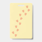 Niedliche Ente mit Book Yellow Library Hall Pass Ausweis (Rückseite)