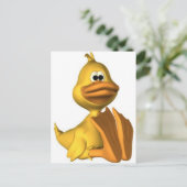 niedliche Ente Postkarte (Stehend Vorderseite)
