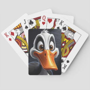 Niedliche Ente. Spielkarten
