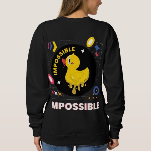 Niedliche Ente unmögliches Design Grafik Design Sc Sweatshirt (Rückseite)