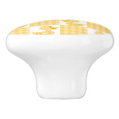 Niedliche Enten (gelb) Keramikknauf (Seitenansicht)