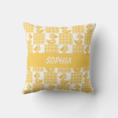 Niedliche Enten (Gelb) Kissen (Rückseite)