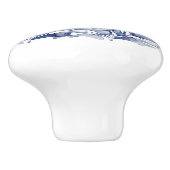 Niedliche Enten im Delft-Stil, blau und weiß, mit  Keramikknauf (Seitenansicht)