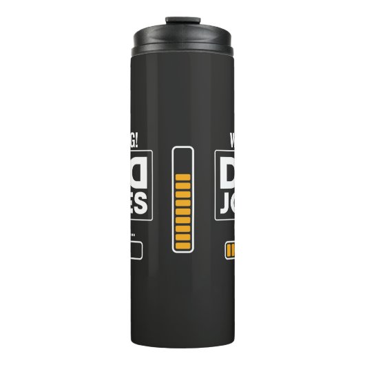 Niedliche Entwurfswarnung! Vater Joke Loading Thermosbecher (Vorderseite)