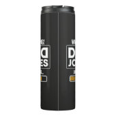 Niedliche Entwurfswarnung! Vater Joke Loading Thermosbecher (Rückseite)