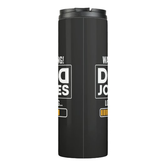 Niedliche Entwurfswarnung! Vater Joke Loading Thermosbecher (Rückseite)