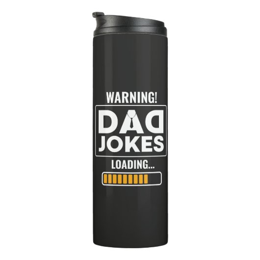 Niedliche Entwurfswarnung! Vater Joke Loading Thermosbecher (Nach rechts gedreht)