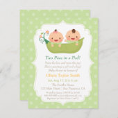 Niedliche Erbsen eine in den Einladung (Vorne/Hinten)