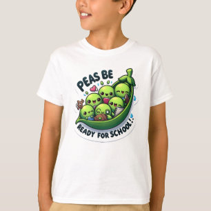Niedliche Erbsen für die Schule bereit T-Shirt