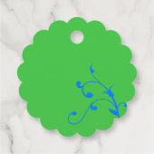 Niedliche Erbsen in einem Pod-Triplets grün Danke Geschenkanhänger (Rückseite)