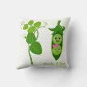 Niedliche Erbsen - wählen Sie die Hintergrundfarbe Kissen (Rückseite)